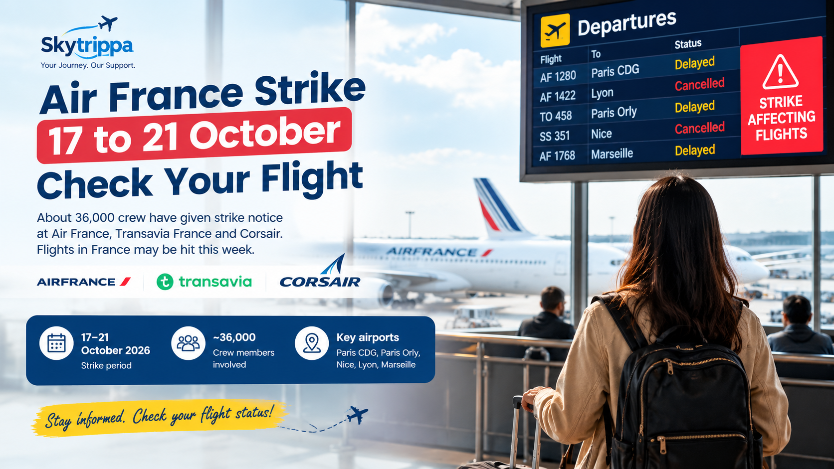 Air France Strike 17 to 21 October: Check Your Flight
